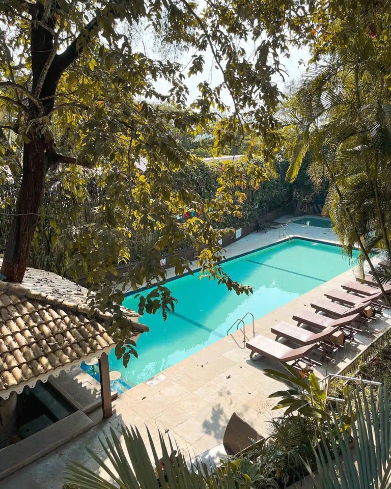 Tranquil swimming pool at #WaterfrontGoa