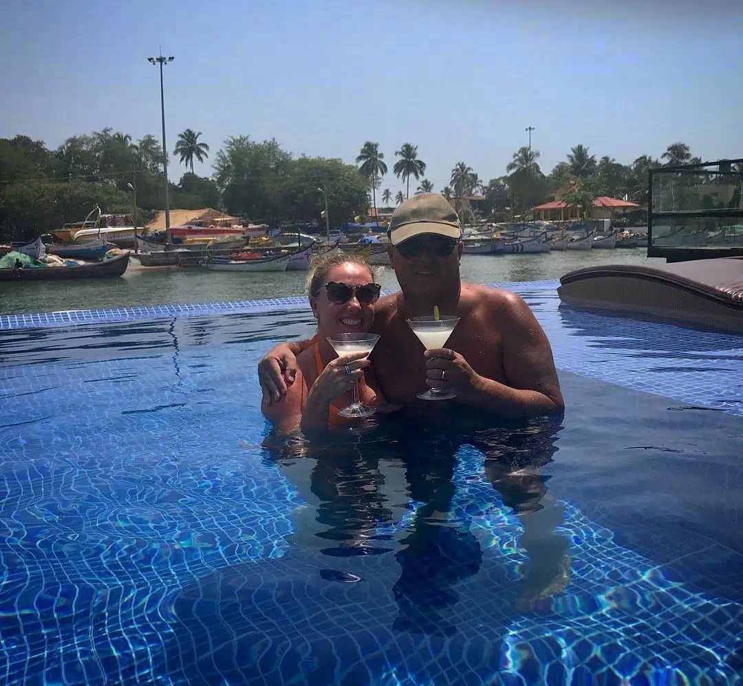 Guests at Infinity Pool at Acron Waterfront Resort, Goa