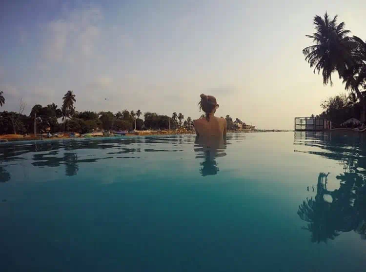 Infinity Pool View at Acron Waterfront Resort, Goa
