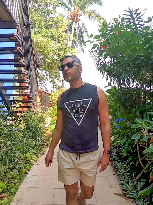 Riaan George during his stay at Acron Waterfront Resort in Baga