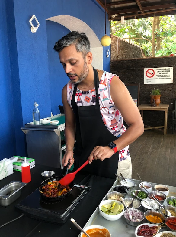 The ever delicious Goan Chorizo in the making at The River Restaurant